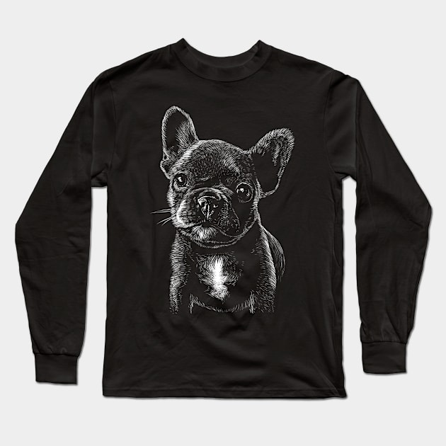 Pug in the shadows Long Sleeve T-Shirt by albertocubatas